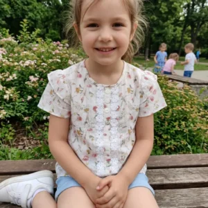 Girls Tops Frilly Short Sleeve Dress