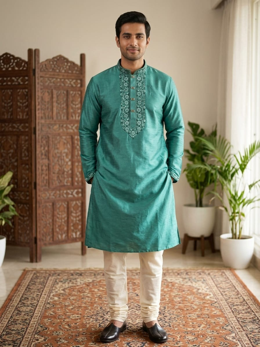 Special Offer Slime Fit Panjabi For Men - Image 3