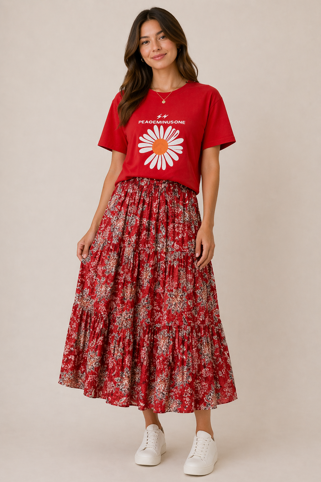 Ladies T-Shirt and Skirt Set