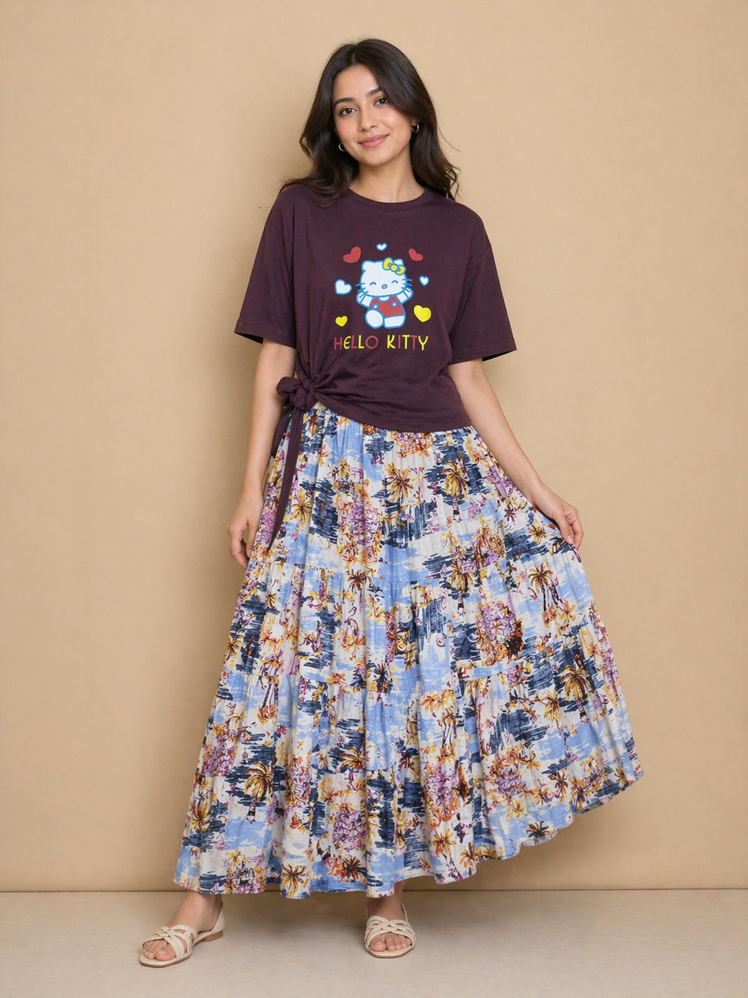 Ladies T-Shirt and Skirt Set