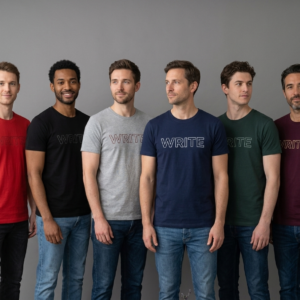 Alternative view of Men's Half Sleeve T-Shirt style WRITER